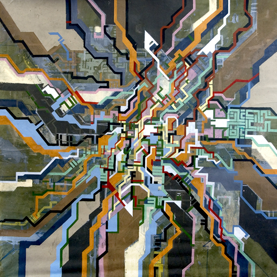 untitled 11, 200cm x 200cm, acrylic on canvas, 2006