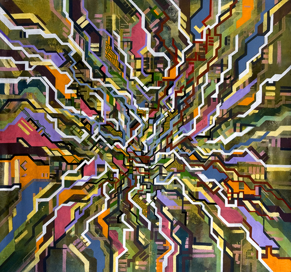 undergrowth, 180cm x 170cm, acrylic on canvas, 2006