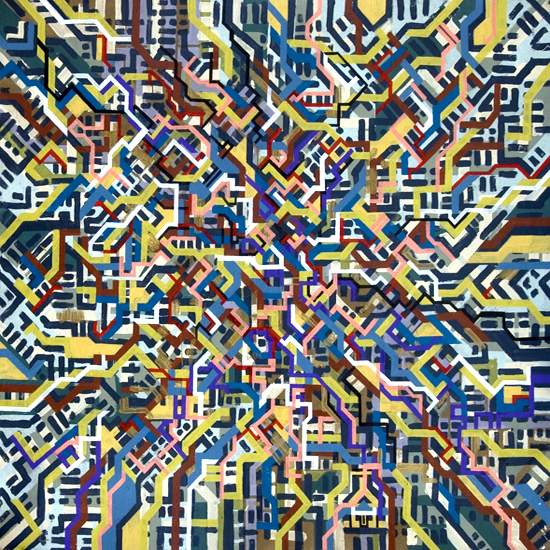 untitled, 90cm x 90cm, acrylic on canvas, 2006